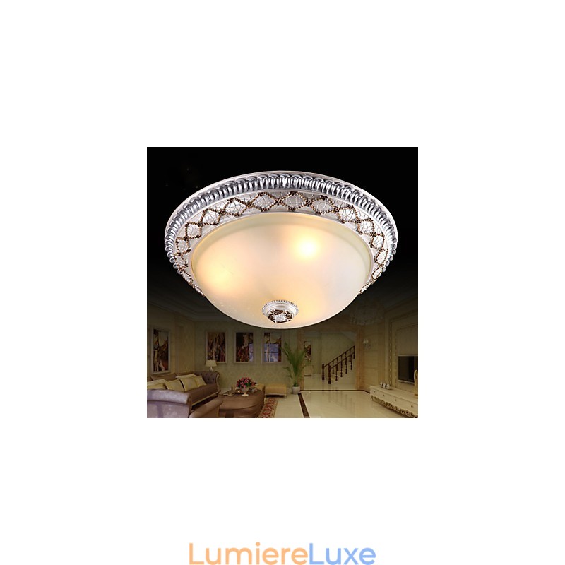 Lampe dôme en verre et résine de type européen, douce et absorbante