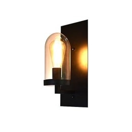 Applique murale en acier peint, style rétro, style américain, style sabre laser, style noir