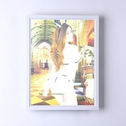 Peinture contemporaine moderne intégrée pour appliques murales à lumière ambiante