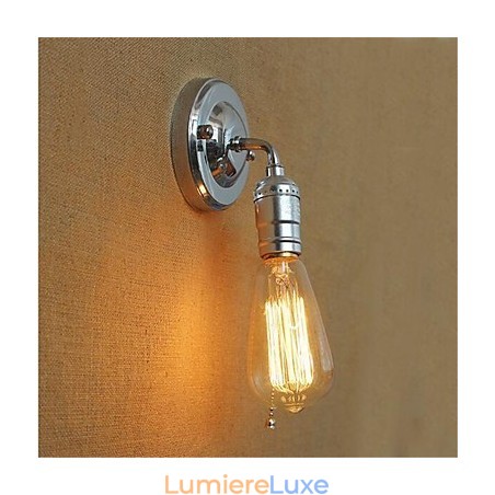 Applique murale rétro à bras pivotant de style mini avec éclairage d'ambiance Applique murale rétro à bras pivotant de style mini avec éclairage d'ambiance