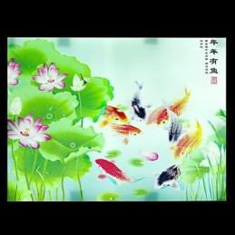 Peinture contemporaine moderne intégrée pour appliques murales à lumière ambiante