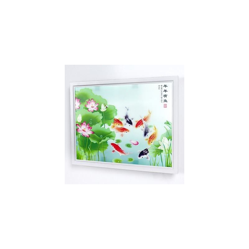 Peinture contemporaine moderne intégrée pour appliques murales à lumière ambiante