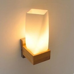 Lampe murale en bois massif, style nordique, pour salon, couloir, balcon, chambre à coucher, tête de lit