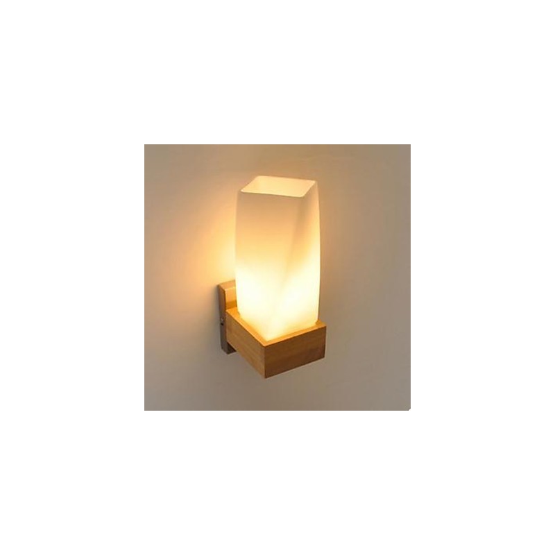 Lampe murale en bois massif, style nordique, pour salon, couloir, balcon, chambre à coucher, tête de lit