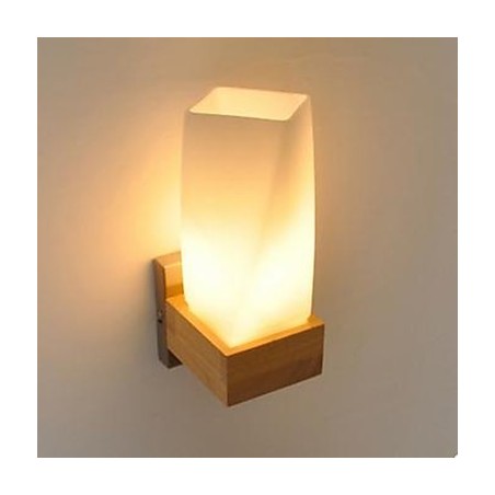 Lampe murale en bois massif, style nordique, pour salon, couloir, balcon, chambre à coucher, tête de lit Lampe murale en bois massif, style nordique, pour salon, couloir, balcon, chambre à coucher, tête de lit