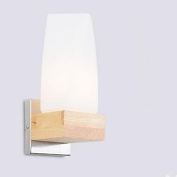 Lampe murale en bois massif, style nordique, pour salon, couloir, balcon, chambre à coucher, tête de lit
