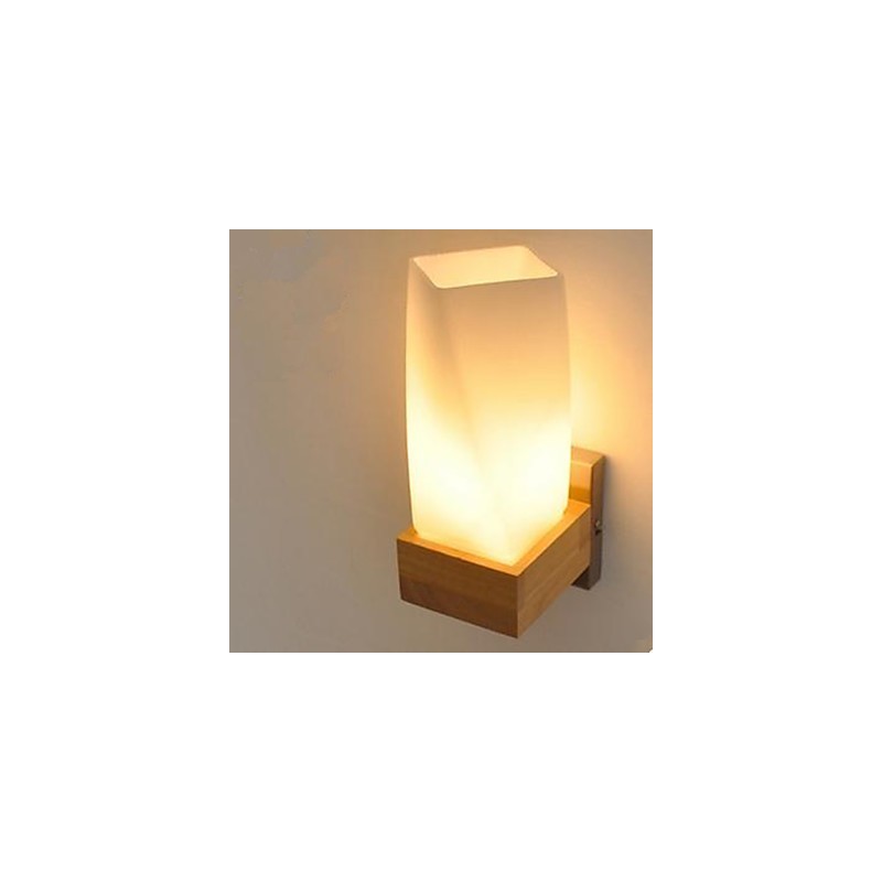 Lampe murale en bois massif, style nordique, pour salon, couloir, balcon, chambre à coucher, tête de lit