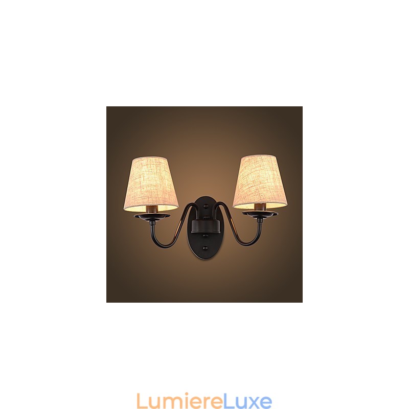 Applique murale rustique simple et vintage avec lumière ambiante