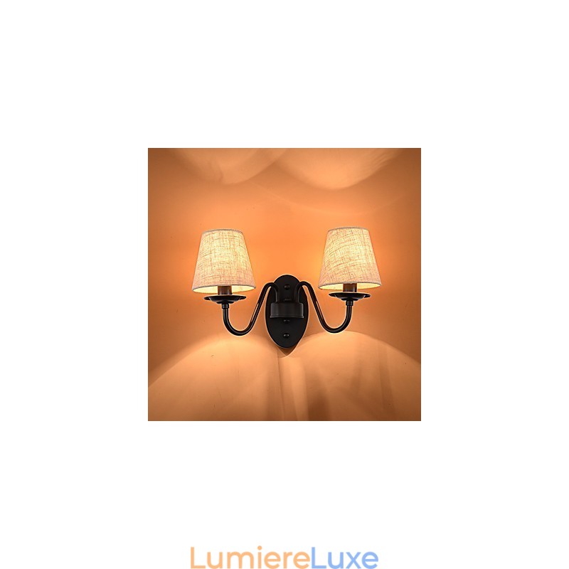 Applique murale rustique simple et vintage avec lumière ambiante