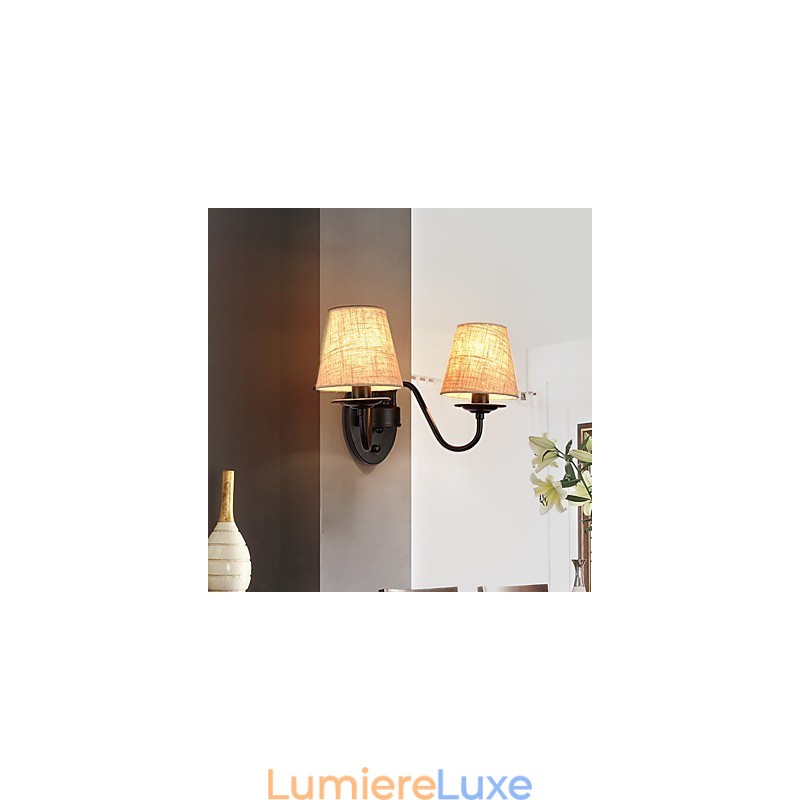 Applique murale rustique simple et vintage avec lumière ambiante