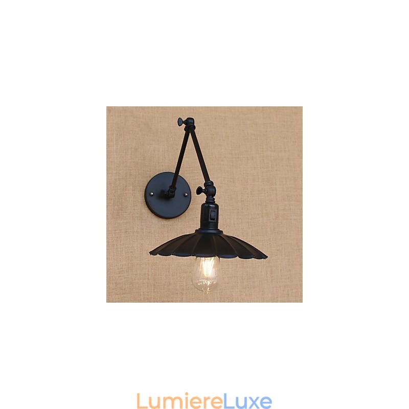 Applique murale à bras pivotant style mini avec peinture de style campagnard vintage