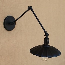Applique murale à bras pivotant style mini avec peinture de style campagnard vintage
