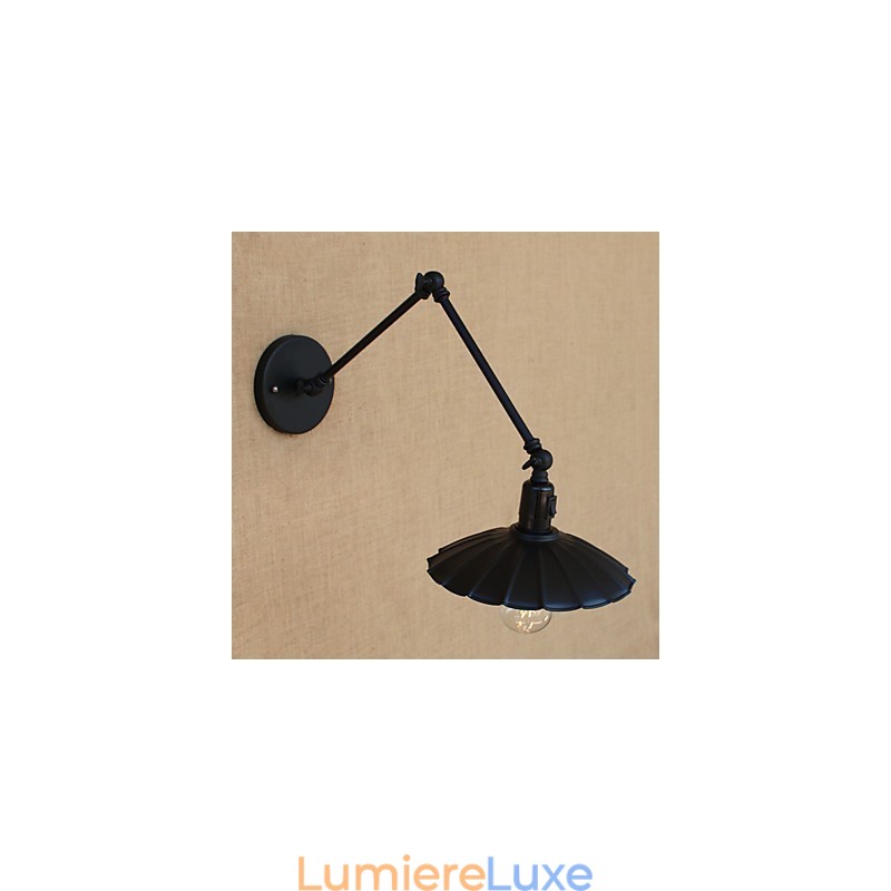 Applique murale à bras pivotant style mini avec peinture de style campagnard vintage