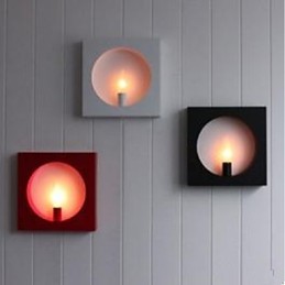 Applique murale moderne et simple en fer, style créatif, pour salon, couloir, tête de lit, cadre carré, lampes et lanternes décoratives