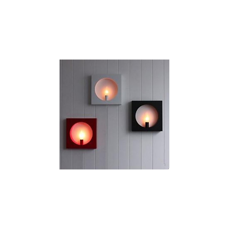 Applique murale moderne et simple en fer, style créatif, pour salon, couloir, tête de lit, cadre carré, lampes et lanternes décoratives