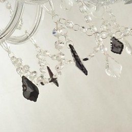 Lustre en verre cristal contemporain moderne