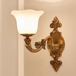 Appliques murales d'intérieur de luxe en métal pour salon, salle à manger, chambre à coucher, style classique et traditionnel