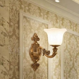 Appliques murales d'intérieur de luxe en métal pour salon, salle à manger, chambre à coucher, style classique et traditionnel