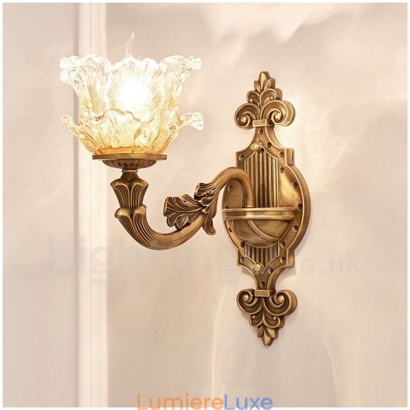 Appliques murales d'intérieur de luxe en métal pour salon, salle à manger, chambre à coucher, style classique et traditionnel