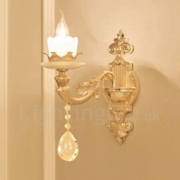 Appliques murales d'intérieur de luxe en métal pour salon, salle à manger, chambre à coucher, style classique et traditionnel