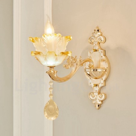 Appliques murales d'intérieur de luxe en métal pour salon, salle à manger, chambre à coucher, style classique et traditionnel Appliques murales d'intérieur de luxe en métal pour salon, salle à manger, chambre à coucher, style classique et traditionnel