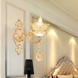 Appliques murales d'intérieur de luxe en métal pour salon, salle à manger, chambre à coucher, style classique et traditionnel