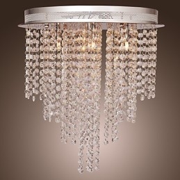 Plafonnier en métal galvanisé de style mini cristal contemporain moderne