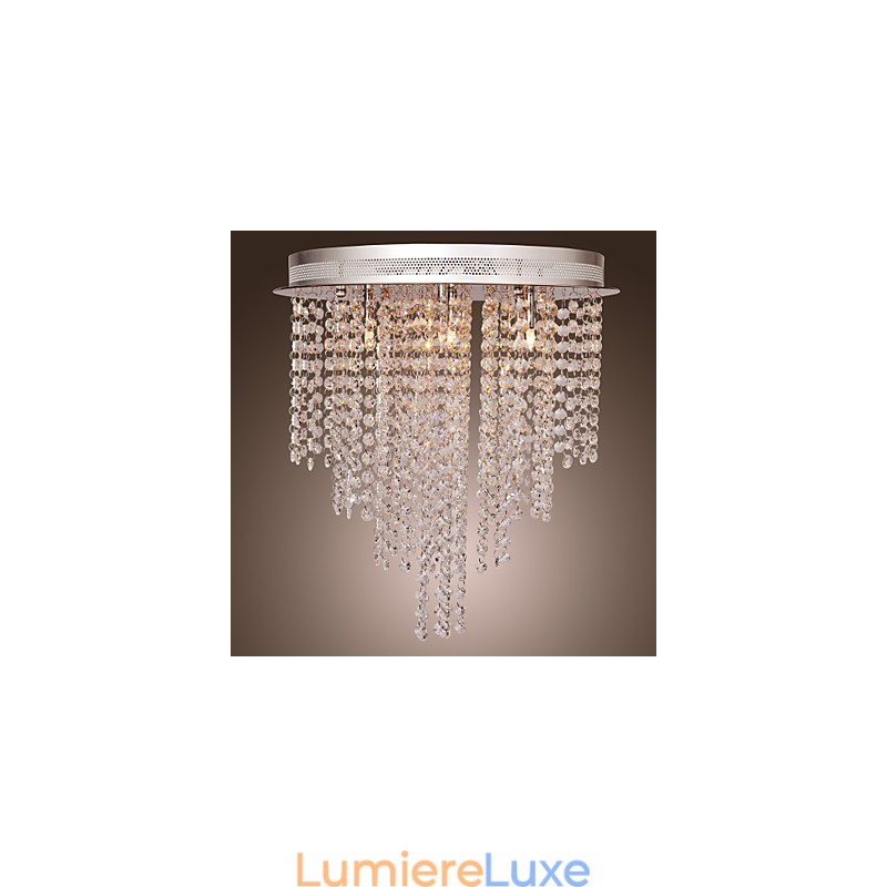 Plafonnier en métal galvanisé de style mini cristal contemporain moderne