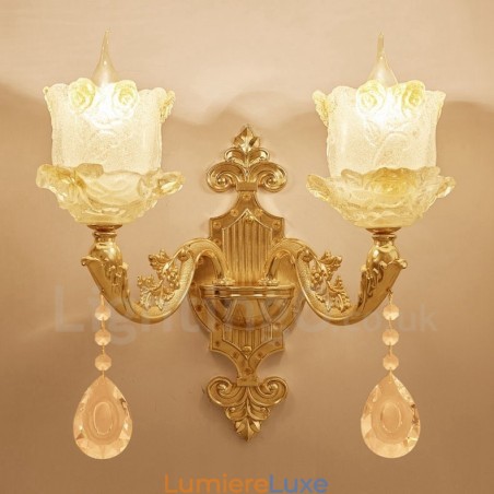 Appliques murales d'intérieur en métal à 2 lumières, style classique et traditionnel, pour salon, salle à manger, chambre à coucher Appliques murales d'intérieur en métal à 2 lumières, style classique et traditionnel, pour salon, salle à manger, chambre à coucher