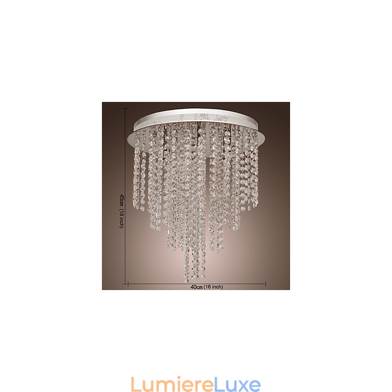 Plafonnier en métal galvanisé de style mini cristal contemporain moderne