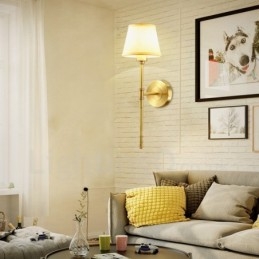 Appliques murales d'intérieur classiques traditionnelles en cuivre à une lumière