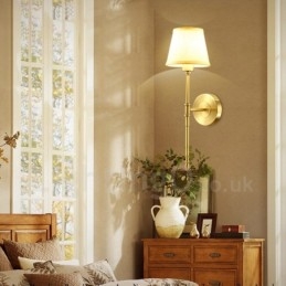 Appliques murales d'intérieur classiques traditionnelles en cuivre à une lumière
