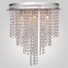 Plafonnier en métal galvanisé de style mini cristal contemporain moderne