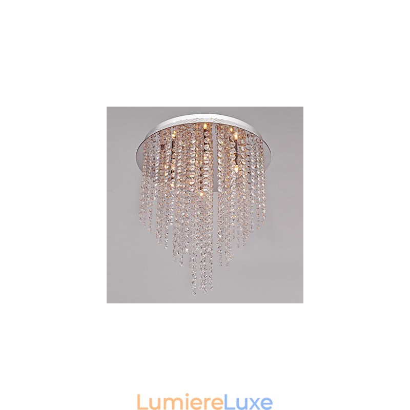 Plafonnier en métal galvanisé de style mini cristal contemporain moderne