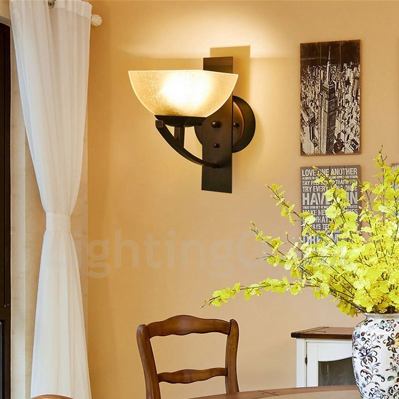 Appliques murales d'intérieur classiques traditionnelles à une seule lumière