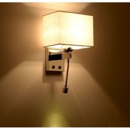 Lampe de chevet en tissu créatif pour chambre d'hôtel moderne, couloir, balcon, lampe murale