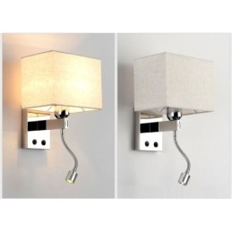 Lampe de chevet en tissu créatif pour chambre d'hôtel moderne, couloir, balcon, lampe murale