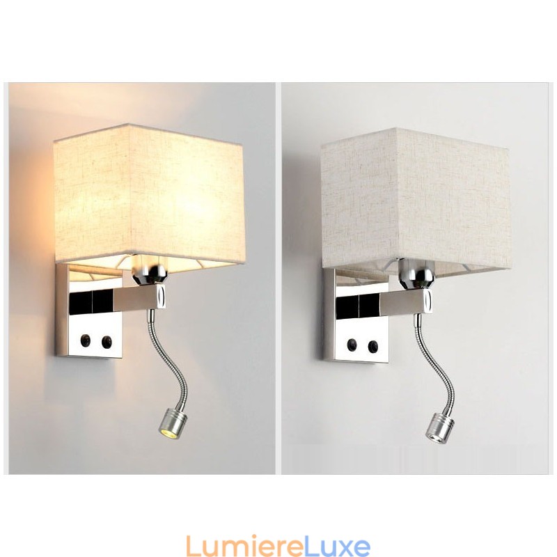 Lampe de chevet en tissu créatif pour chambre d'hôtel moderne, couloir, balcon, lampe murale