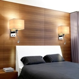 Lampe de chevet en tissu créatif pour chambre d'hôtel moderne, couloir, balcon, lampe murale