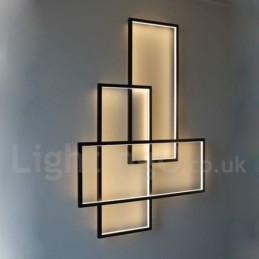 Plafonnier moderne et contemporain en aluminium avec variateur d'intensité pour salon, chambre à coucher