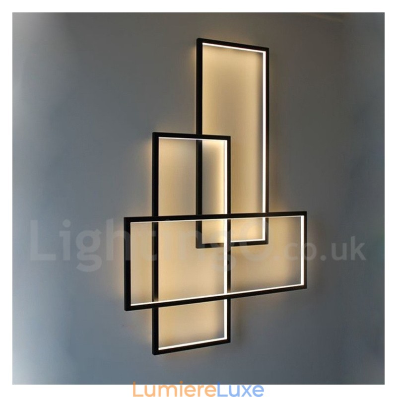 Plafonnier moderne et contemporain en aluminium avec variateur d'intensité pour salon, chambre à coucher