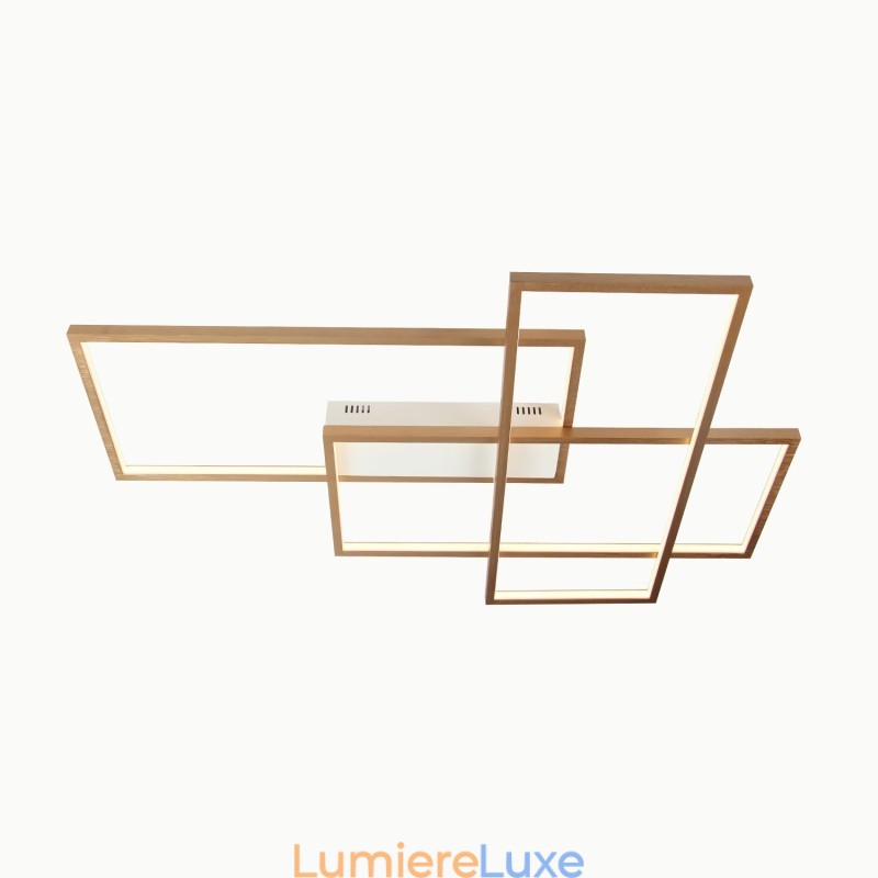 Plafonnier moderne et contemporain en aluminium avec variateur d'intensité pour salon, chambre à coucher