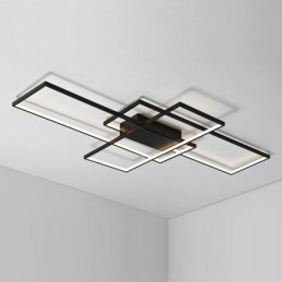Plafonnier moderne et contemporain en aluminium avec variateur d'intensité pour salon, chambre à coucher, peut également être utilisé comme applique murale.