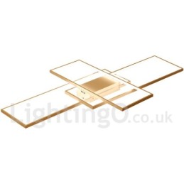 Plafonnier moderne et contemporain en aluminium avec variateur d'intensité pour salon, chambre à coucher, peut également être utilisé comme applique murale.