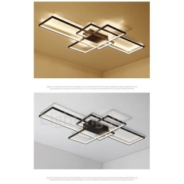 Plafonnier moderne et contemporain en aluminium avec variateur d'intensité pour salon, chambre à coucher, peut également être utilisé comme applique murale.