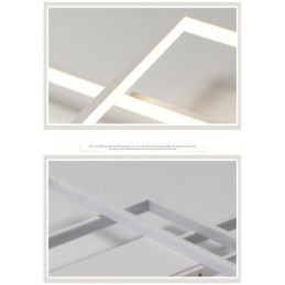 Plafonnier moderne et contemporain en aluminium avec variateur d'intensité pour salon, chambre à coucher, peut également être utilisé comme applique murale.