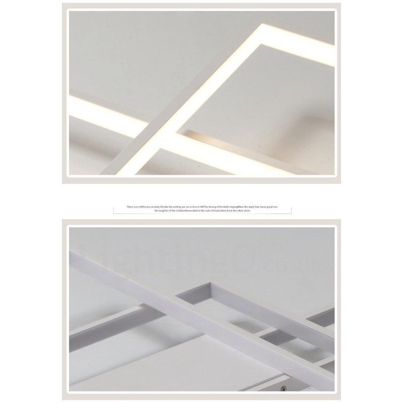 Plafonnier moderne et contemporain en aluminium avec variateur d'intensité pour salon, chambre à coucher, peut également être utilisé comme applique murale.