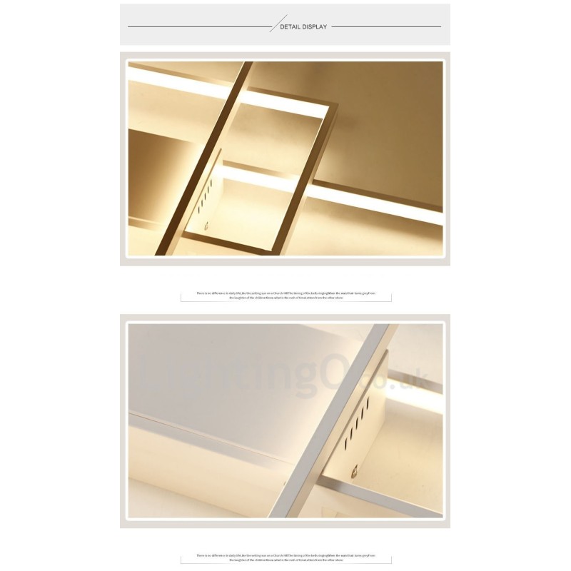 Plafonnier moderne et contemporain en aluminium avec variateur d'intensité pour salon, chambre à coucher, peut également être utilisé comme applique murale.