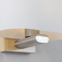 Appliques murales modernes contemporaines en bois et acier inoxydable avec abat-jour en verre pour allée, bar, café, chambre à coucher, bureau, loft, lampe murale à poulie