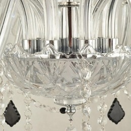 Lustre en verre cristal contemporain moderne